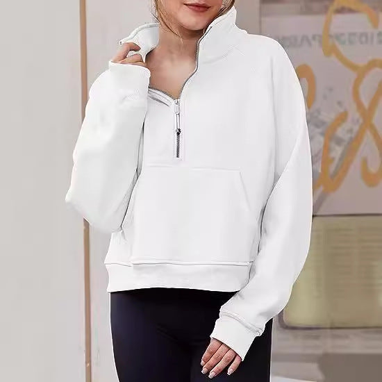 Ladies stylish half-zip sweatshirt Chic und Stil