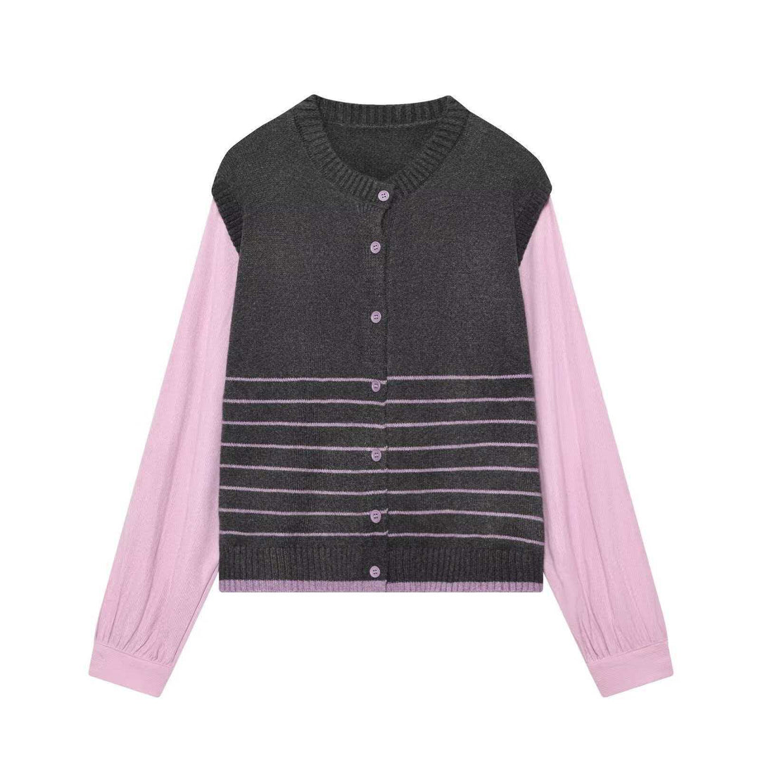 Cardigan féminin à la mode avec des contrastes élégants Chic & Stil