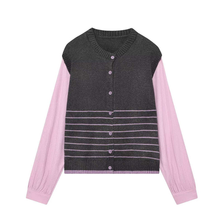 Cardigan féminin à la mode avec des contrastes élégants Chic & Stil
