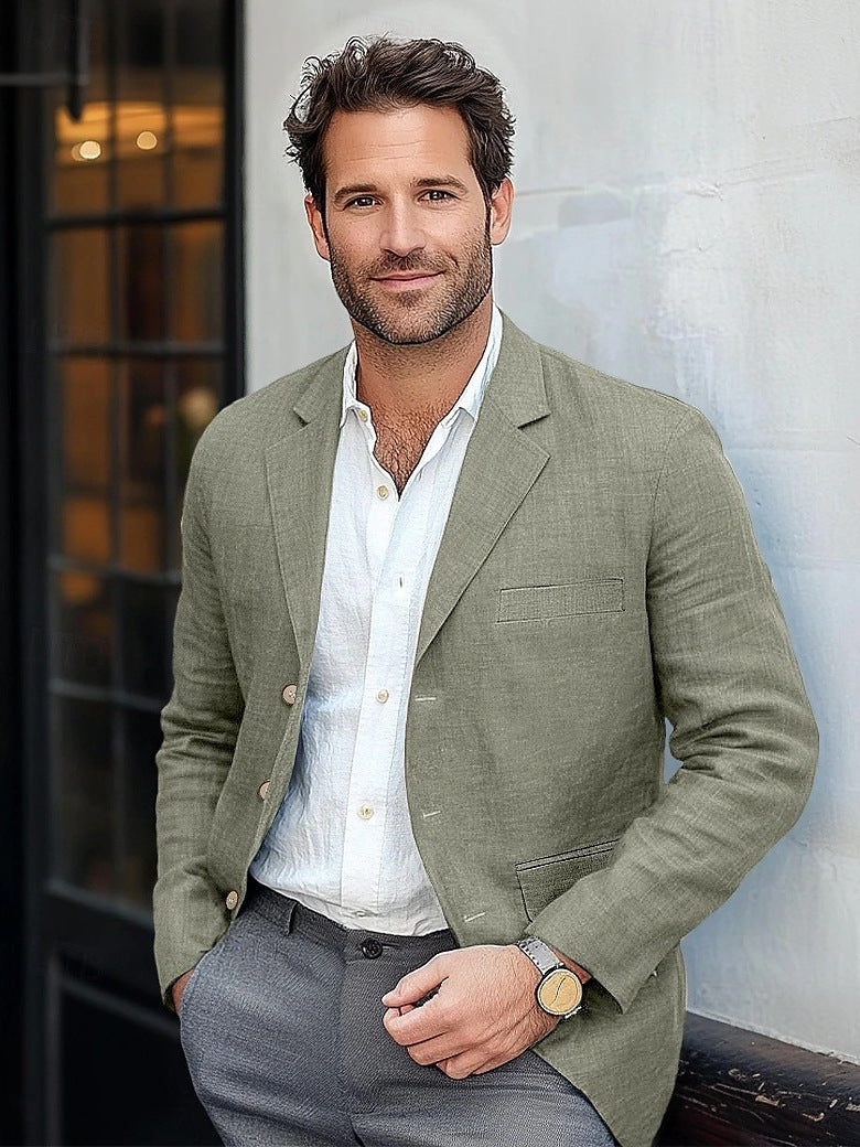 Casual linen blazer for men Lune London