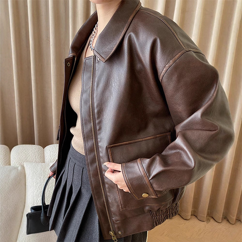 Veste féminine élégante en faux cuir de haute qualité Chic & Stil
