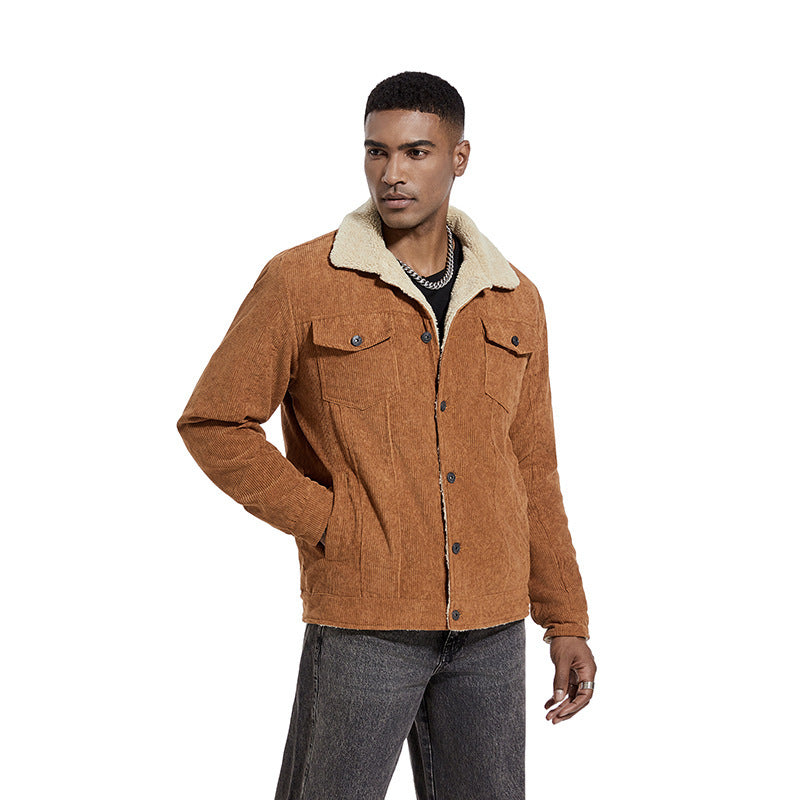 Corduroy jacket for men with soft teddy lining Lune London