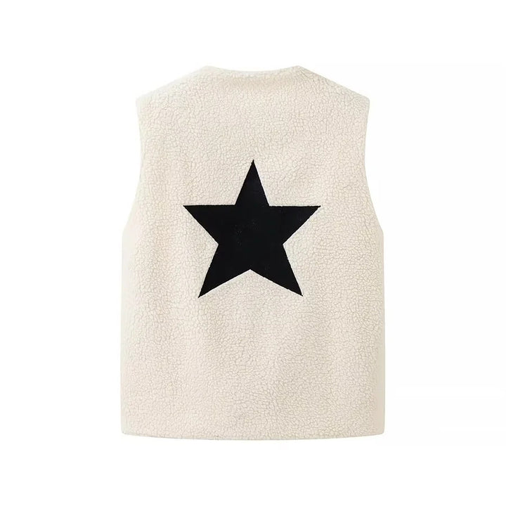 Ladies cozy fleece vest sleeveless Lune London