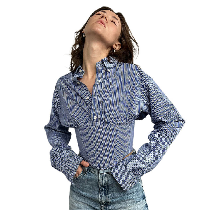 Blouse for ladies with innovative cut and structured sleeves Lune London
