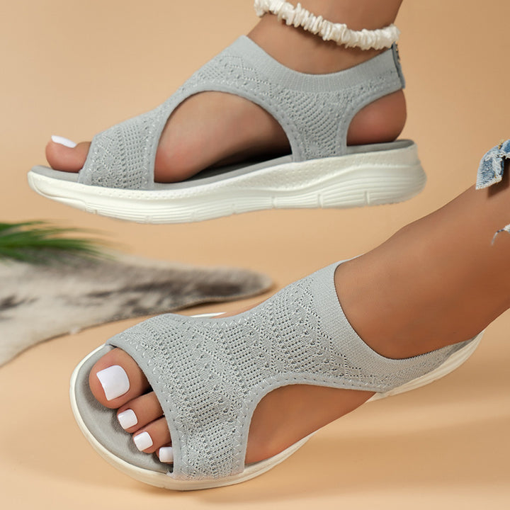 Lune London stretch knit comfort sandals for women