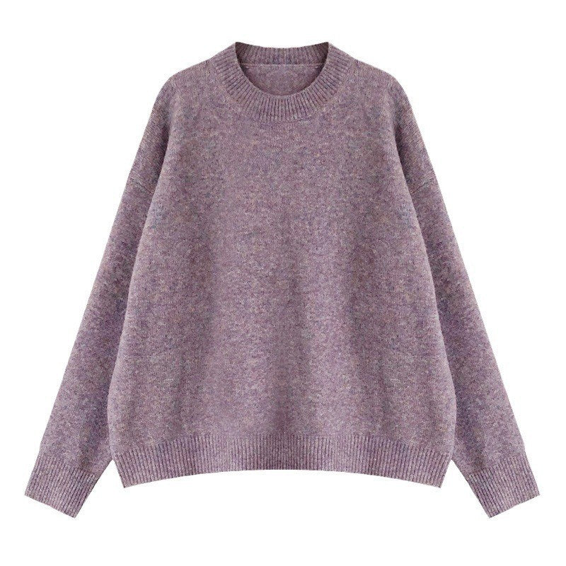 Ladies oversized knit pullover with wide fit and high edges Lune London