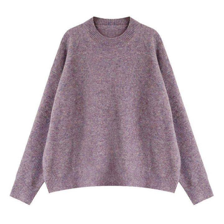 Ladies oversized knit pullover with wide fit and high edges Lune London