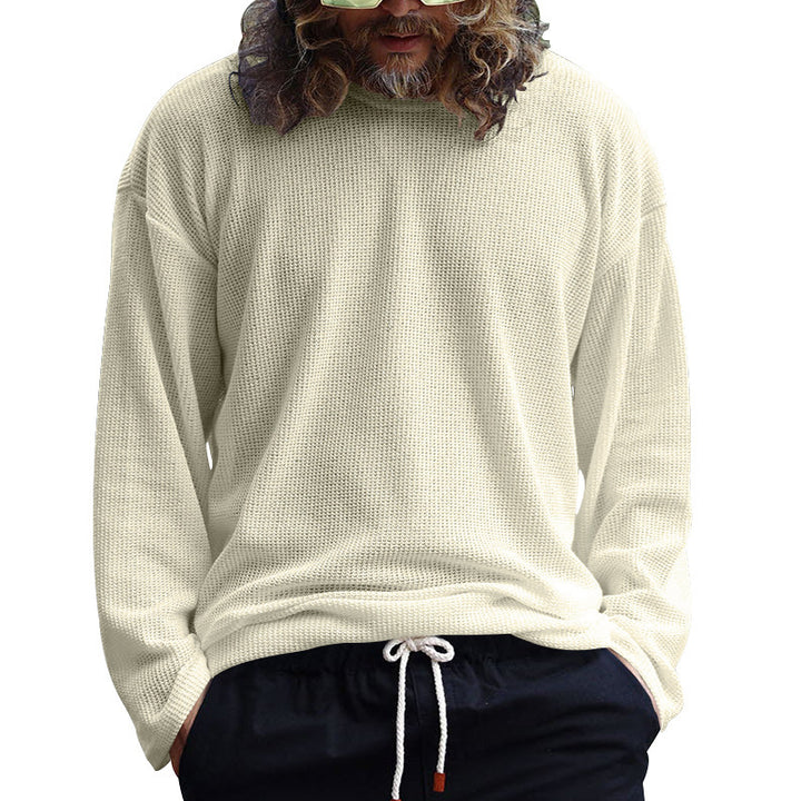 Casual long sleeve structured t-shirt for men with side slits Lune London
