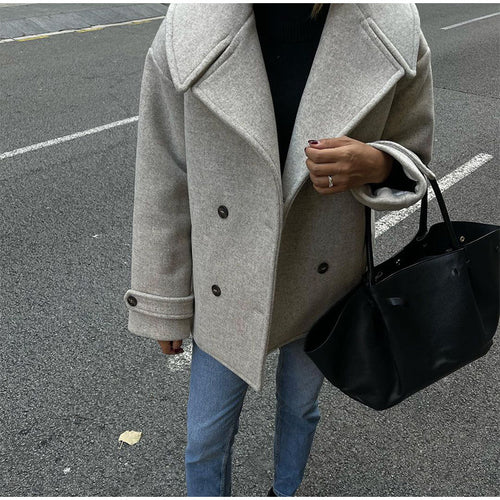 Lune London oversized wool coat for women