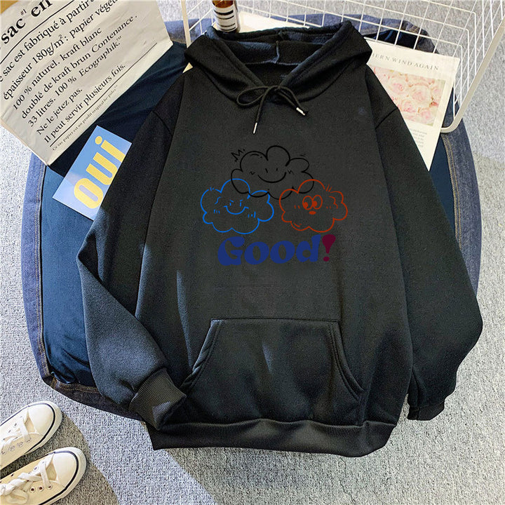 Women's hoodie with playful cloud design Chic & Stil
