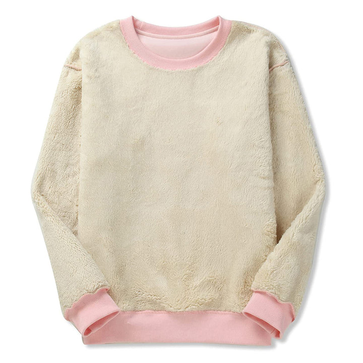 Ladies Oversized Cozy Pullover with Fleece Lining Lune London