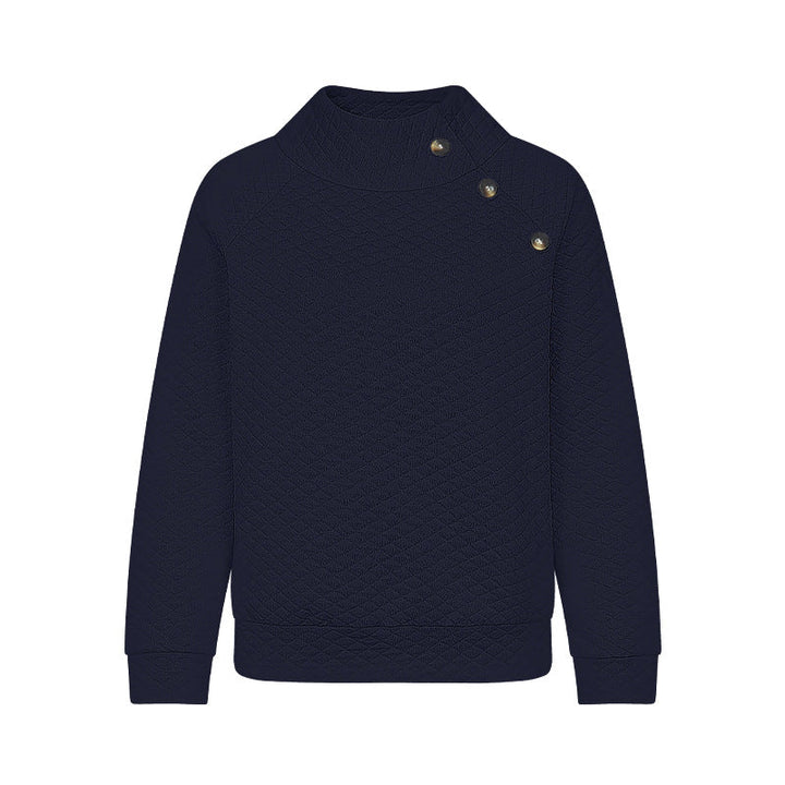 Women's Padded Pullover In Modern Cut with Button Details Lune London