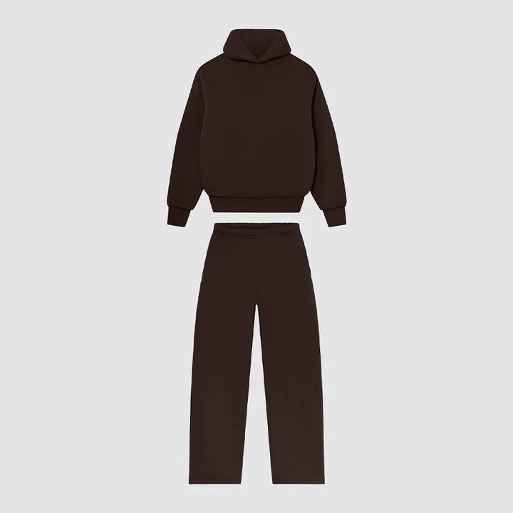 Hoodie and jogger pants set for women with high collar and elastic waistband Lune London