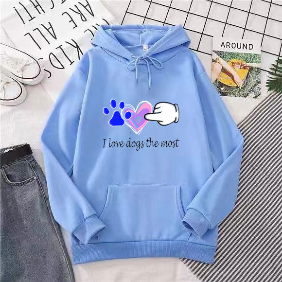 Women Hoodie with Loving Dog Design Chic & Stil