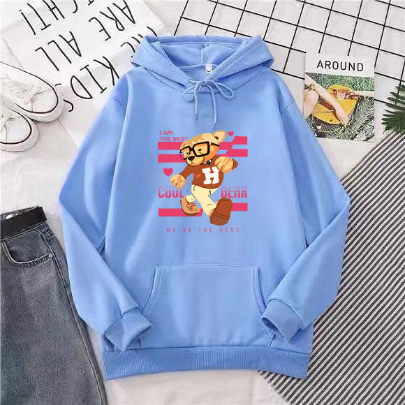 Women's hoodie with funny bear motifs and unique graphic print Chic & Stil