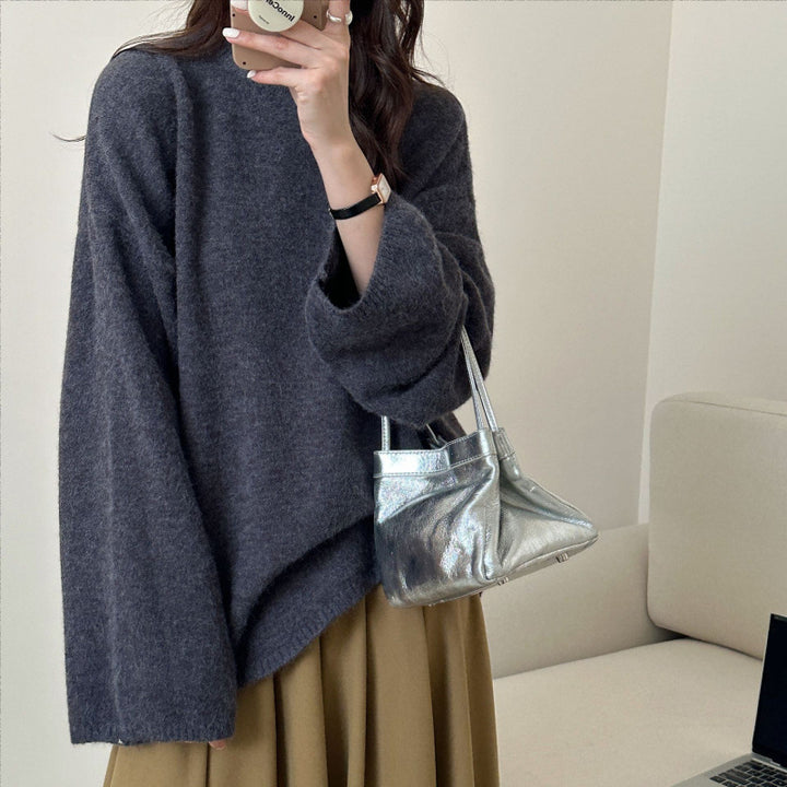 Pull en tricot surdimensionné pour femmes avec coupe large et matériau fin Chic & Stil