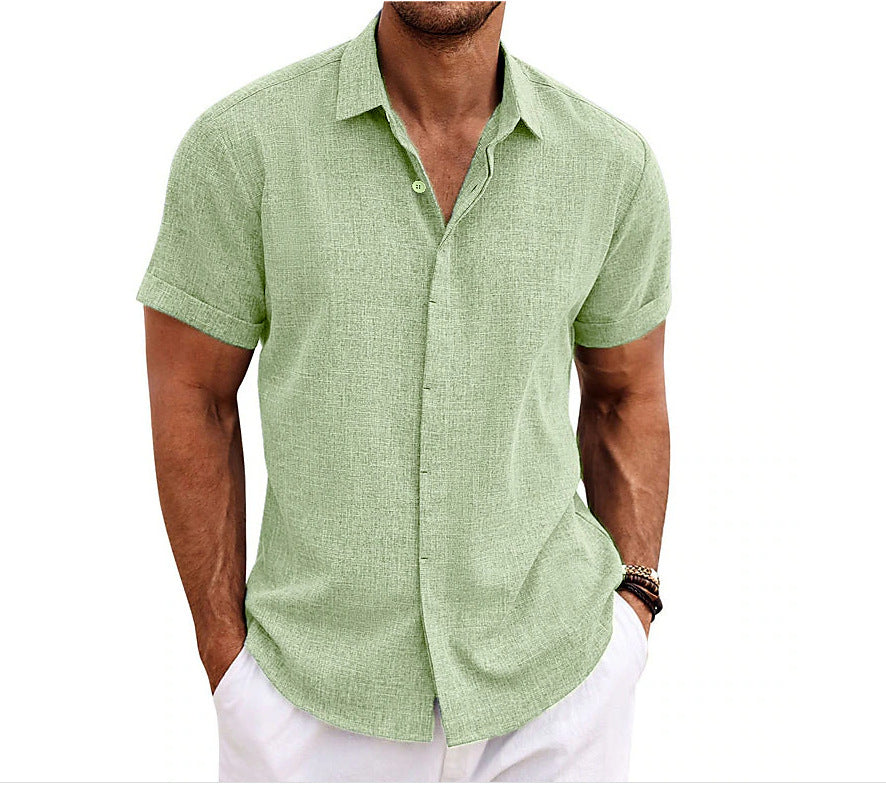 Short sleeve shirt for men in light cotton with pleasant wearing comfort Lune London