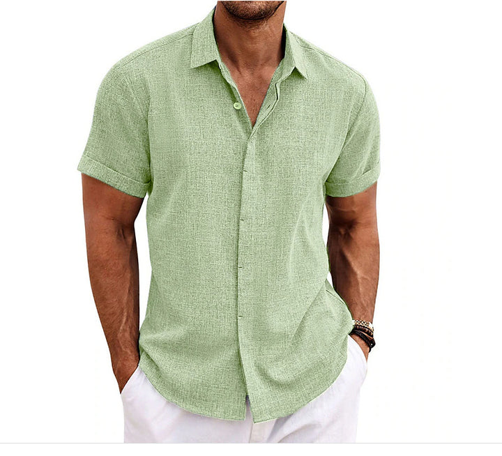 Short sleeve shirt for men in light cotton with pleasant wearing comfort Lune London