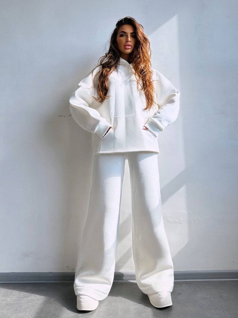 Women's casual hoodie and wide pants set Chic & Stil