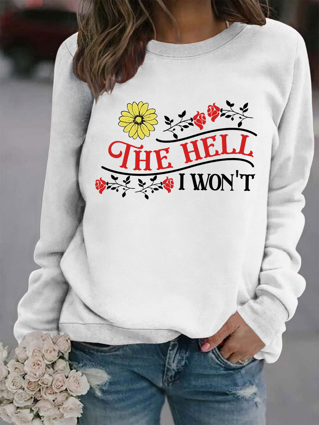 Sweatshirt pour femmes avec motif ludique et coupe confortable Chic & Stil