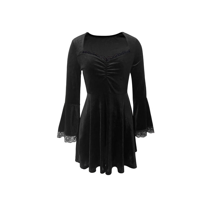 Robe mini femme avec manches en dentelle et élégant décolleté en V Chic & Stil