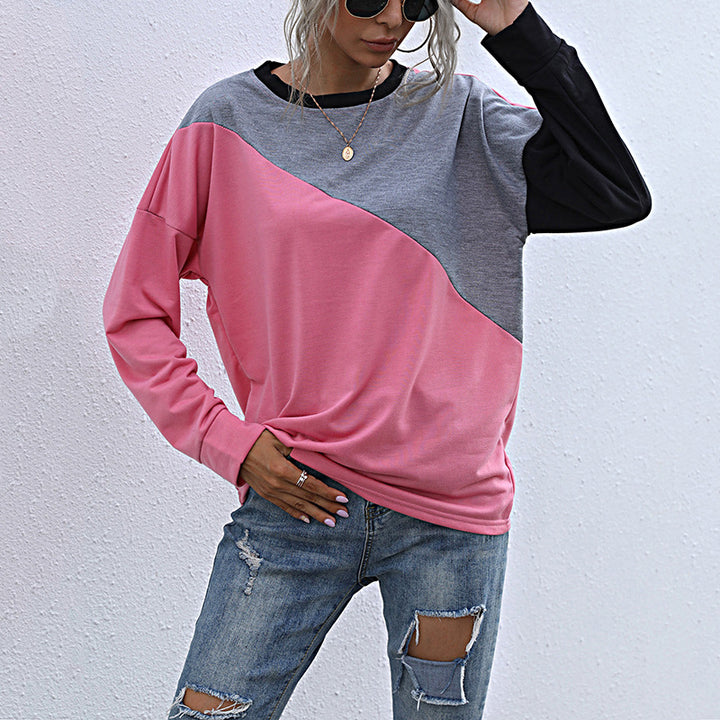 Sweat à capuche féminin à la mode avec des blocs de couleur contrastés Chic & Stil