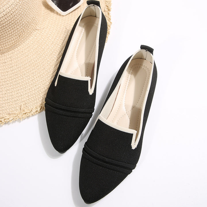 Women Slip-On Pointed Toe Ballerina Shoes Chic Lune London