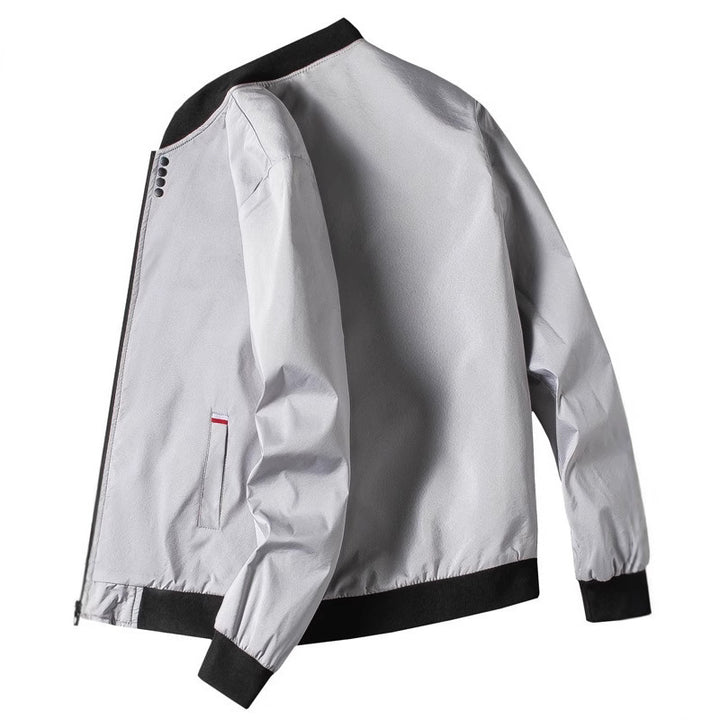Elegant leisure jacket for men with a stand-up collar and side zipper Lune London