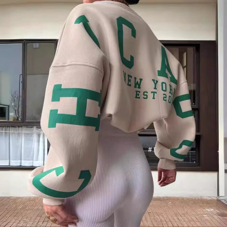 Oversized sweatshirt for women with graphic accents Lune London