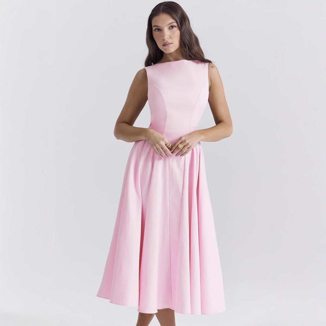 Elegant midi dress for women with original cut Chic & Stil
