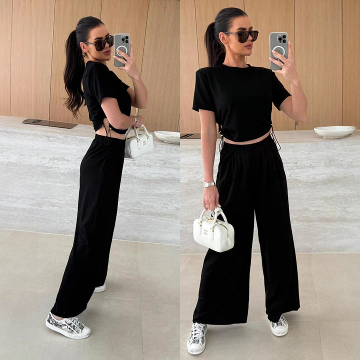 Lune London high-waisted lounge pants set for women