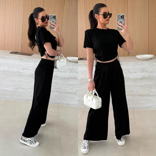 Lune London high-waisted lounge pants set for women