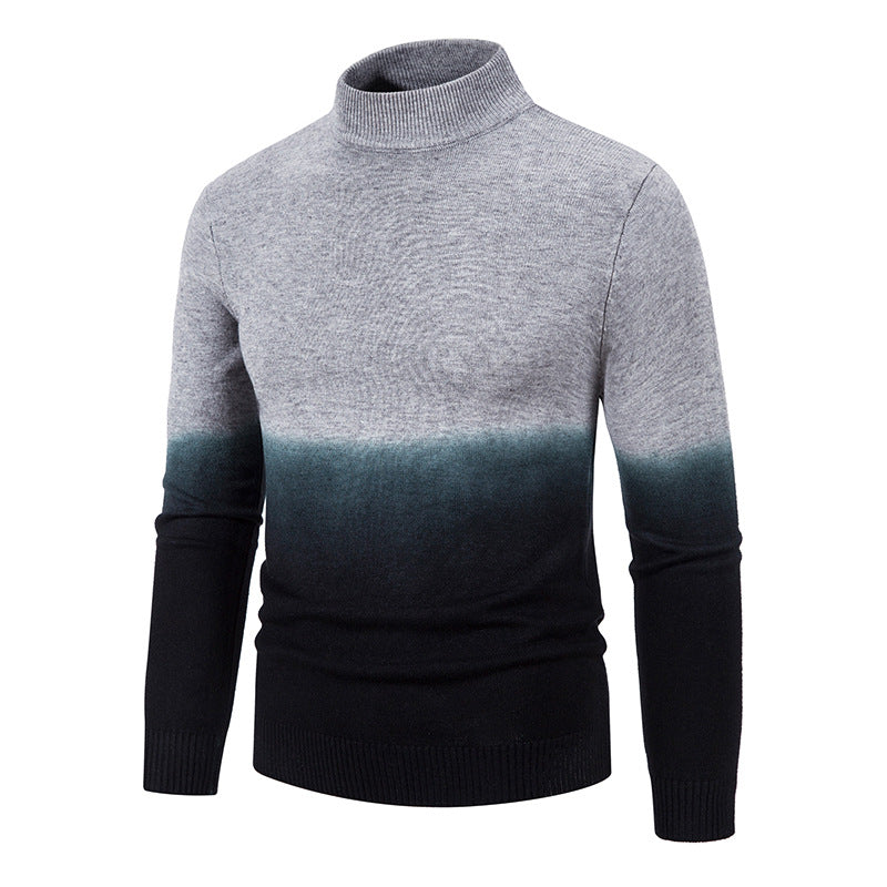High-quality turtleneck sweater for men with trendy color gradient Lune London