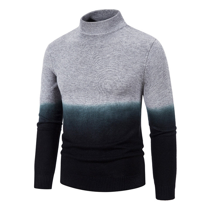 High-quality turtleneck sweater for men with trendy color gradient Lune London