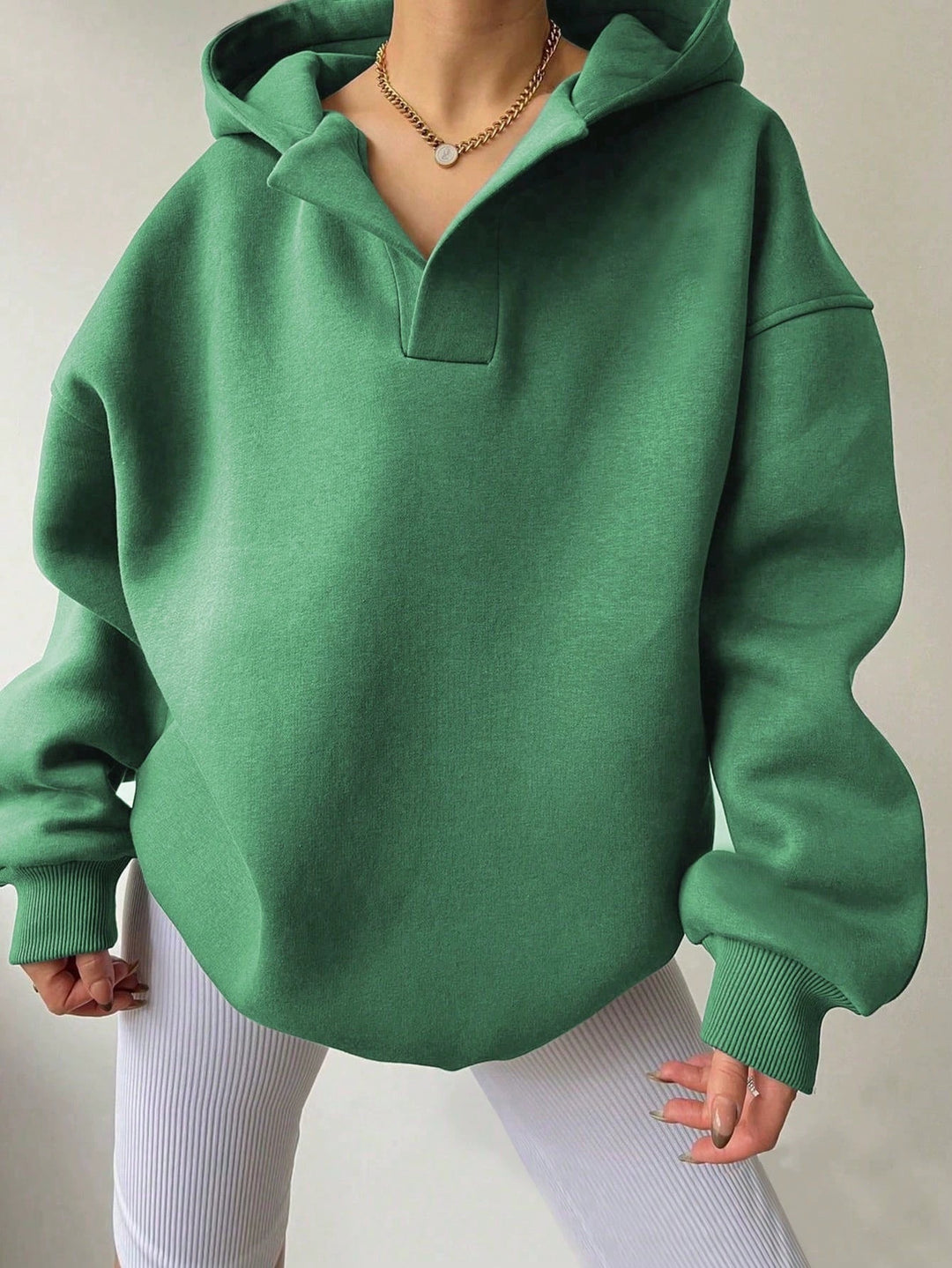 Women's Oversized Hoodie in Soft Fleece Material Lune London