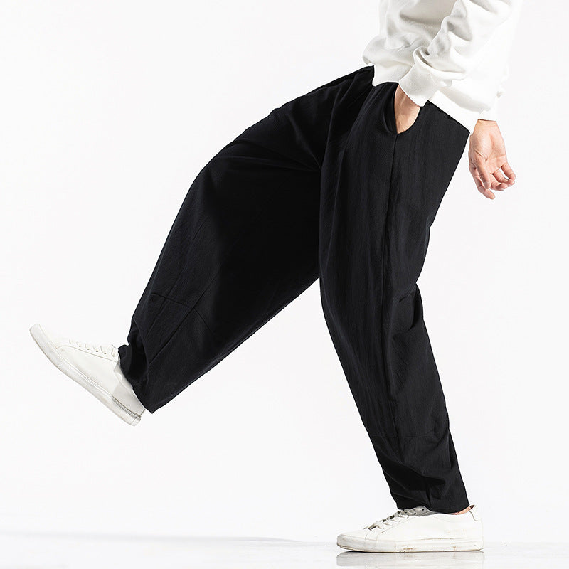 Casual Harem Pants for Men with Elastic Waist and Deep Side Pockets Lune London