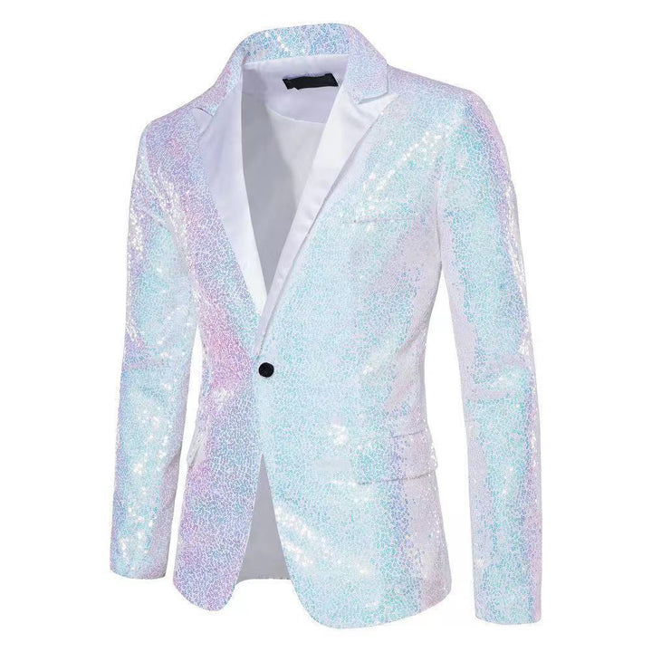 Elegant sequin blazer for men with refined decorative accents Lune London