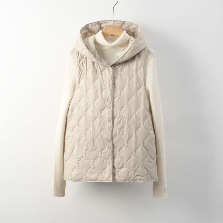 Ladies padded vests with hidden hood and soft inner lining Lune London