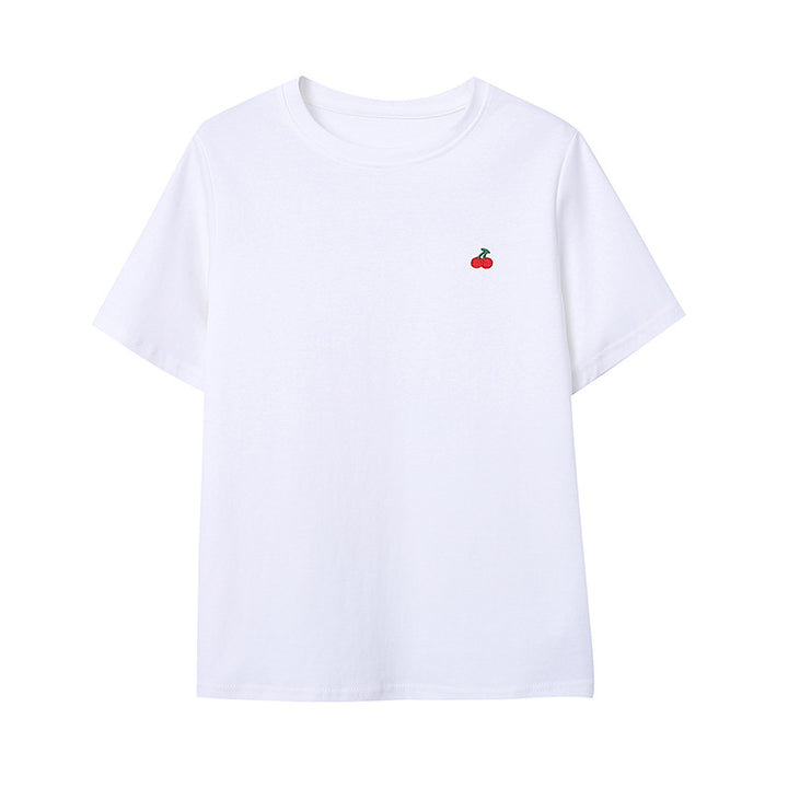 Women's short sleeve T-shirt with cute cherry motif Chic & Stil