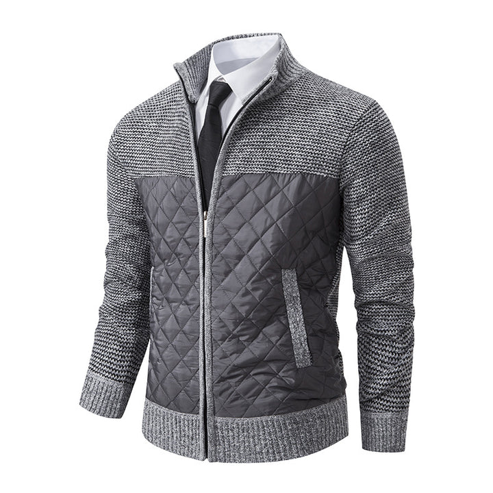 Quilted leisure jacket for men with high collar and practical pockets Lune London