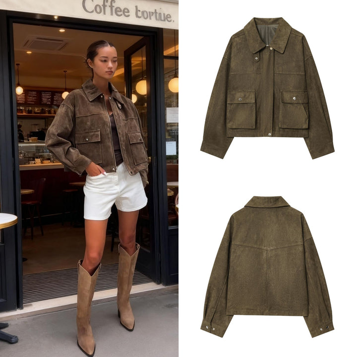 Fashion utility jacket for women with practical pockets Lune London