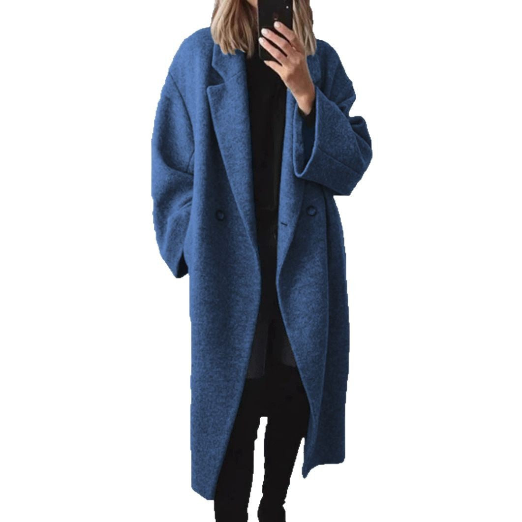 Oversized wool coat for women with a sleek cut and practical pockets Lune London