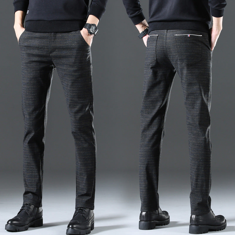 Modern chino trousers for men with elastic waistband and side pockets Lune London