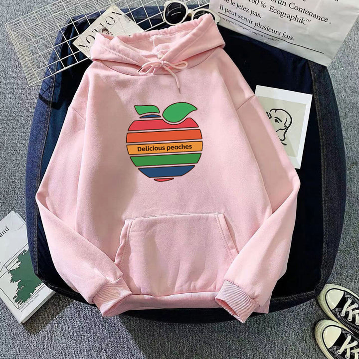 Women's hoodie with cheerful fruit motif Chic & Stil