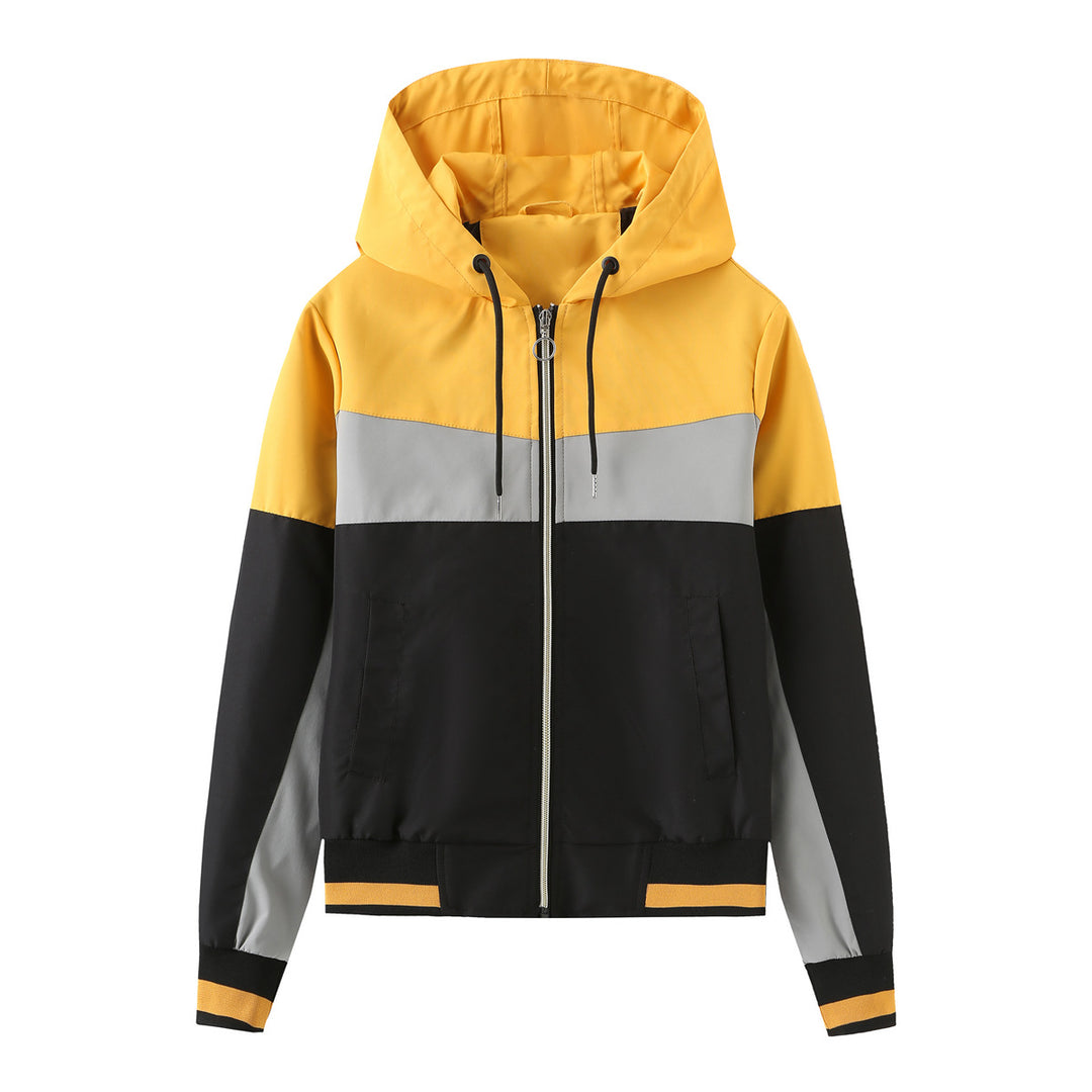 Fashionable women's windbreaker with contrasting color accents Chic und Stil