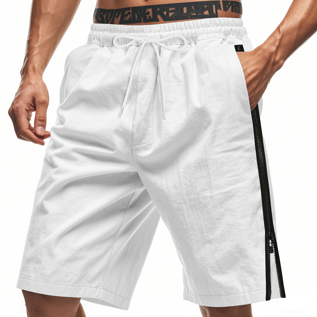 Shorts cargo sportives pour hommes avec taille ajustable et poches zippées pratiques Lune London