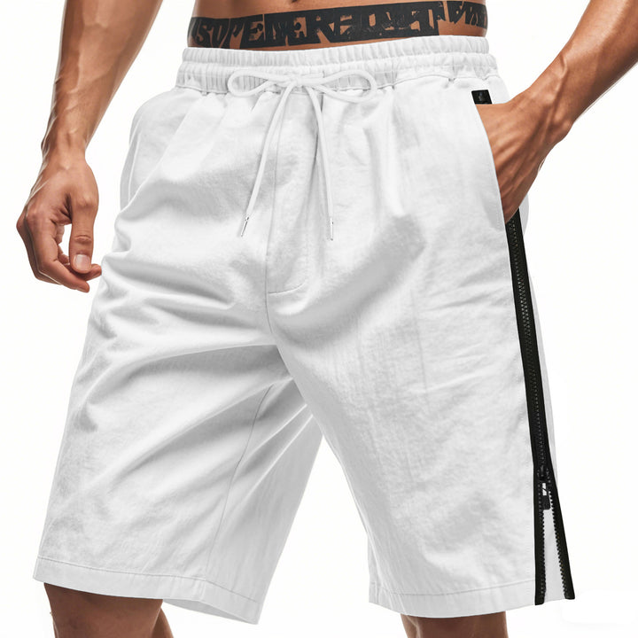 Shorts cargo sportives pour hommes avec taille ajustable et poches zippées pratiques Lune London
