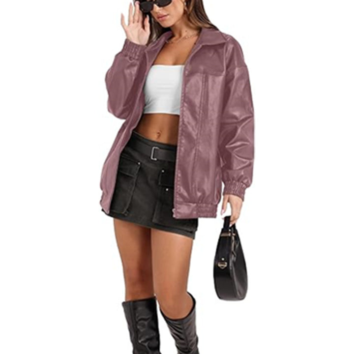 Casual transition jacket for women with elastic cuffs and a convenient zipper Lune London