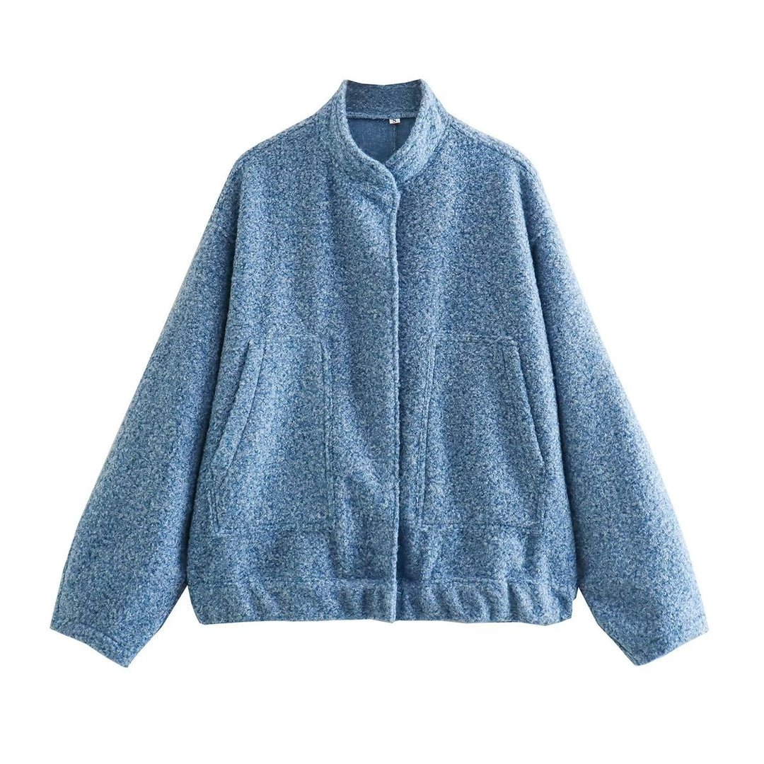 Ladies oversized fleece jacket with side pockets Lune London
