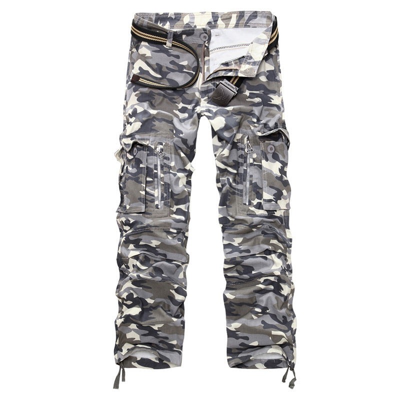 Men's cargo pants with practical zip pockets and elastic waist Lune London